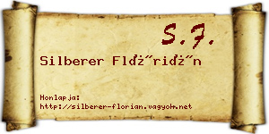 Silberer Flórián névjegykártya